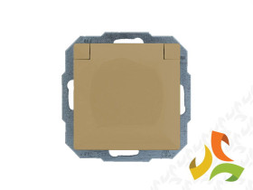 PERŁA Gniazdo pojedyncze z klapką złoto metalik PT-16PH ABEX