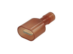 1x Konektor 6,3mm męski izolowany czerwony na kabel 0,5-1,5mm2