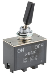 Przełącznik Wł.-wył. średnica wycięcia 12.5mm DPST NKK Switches Montaż panelowy długość przełącznika 27mm