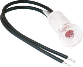Signal light, 230 V (AC), red, 400 mcd, Mounting Ø 9.5 mm, LED number: 1, 2684.8321