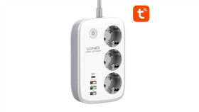 Inteligentna Listwa Zasilająca Wi-Fi Ldnio Sew3452, Tuya (Biała)