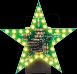WSSA169Y Soldering kit: flashing star, yellow