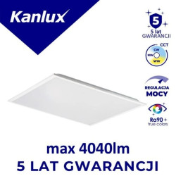 Panel LED podtynkowy BLINGO UAIO RM38W 60 max 4040lm 3000/4000/6500K IP20 IIkl. Ra90 5 lat Gwar. biały 39235