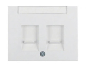 K.1 Element centralny gniazda teleinformatycznego podwójnego z polem opisowym śnieżnobiały 11827009