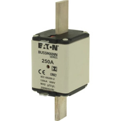 Wkładka bezpiecznikowa, nożowa, LV, 250 A, AC 500 V, NH2, gL/gG, IEC, podwójny wskaźnik, uchwyty izolowane, 250NHG2BI