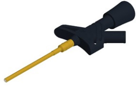 Clamp test probe, black, max. 3 mm, L 100 mm, CAT II, socket 2 mm, 975106100