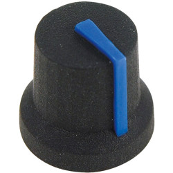 Cliff CL170851BR K87MBR Series Knob Black 6mm D Blue Pointer