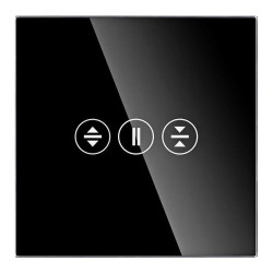 Włącznik dotykowy szklany żaluzjowy / roletowy (up/down) 1000W - sterowanie ZigBee - czarny - Tawoia Smart Home