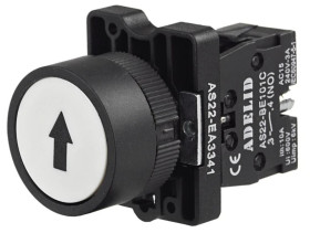 Przycisk sterowniczy biały ze strzałką 1xNO 10A IP54 AS22-EA3341