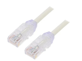 UTP28X0.5M Patch cord TX6A-28™,U/UTP 6a drut Cu LSZH biały 0,5m 28AWG