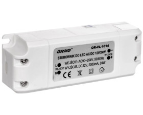 Zasilacz LED 12V DC 24W 2A IP20 OR-ZL-1614