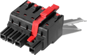 Socket, 4 pole, pitch 10.16 mm, straight, black, 2627720000