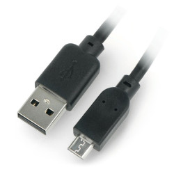 Przewód microUSB B - A 2.0 Hi-Speed Goobay czarny - 1m