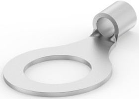 Uninsulated ring cable lug, 10.5-16.8 mm², AWG 6, 19.84 mm, metal, 36810