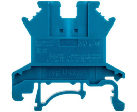 Złączka szynowa przepustowa 2-przewodowa 0,2-4mm2 niebieska UK 2,5 N BU 3003350 /50szt./