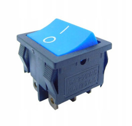 6A 250V 6-pin DPDT ON-ON Rocker Switch KCD1, Blue