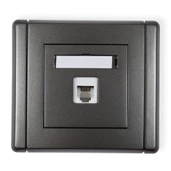 Gniazdo telefoniczne pojedyncze 1xRJ11, 4-stykowe, beznarzędziowe
