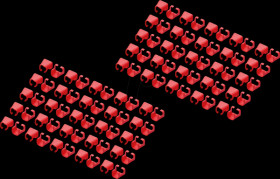 A-CC-R Color clips for patch cables, red, 100 pieces