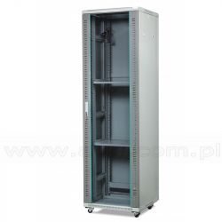 Szafa rack 42U, 19", 600mm gł., drzwi szklane