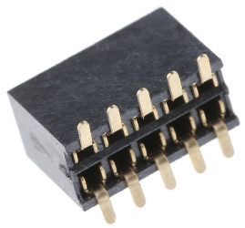 Gniazdo PCB 10 -pinowe 2 -rzędowe raster: 1.27mm Listwa gniazdowa Proste SMD