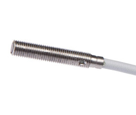 Czujnik indukcyjny M4x0,5 dł: 22mm zabudowany Sn: 1mm 10-30V DC PNP NC złącze kablowe M8 3pin 0,15m IP67 IB040276