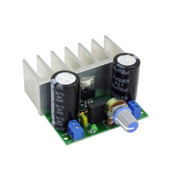 Zasilacz regulowany 1,5-32 V / 3 A na LM338 - zlutowany KIT AVT 1731