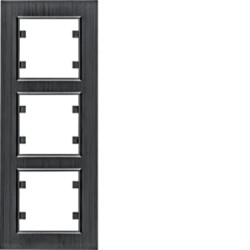 Lumina passion Ramka 3-krotna pionowa aluminium czarne WL9133