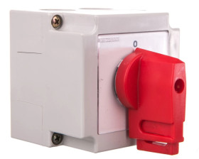 Łącznik krzywkowy 0-1 4P 10A w obudowie /+blokada/ 4G10-92-PK S6