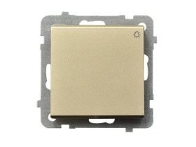 SONATA Wyłącznik zwierny przycisk "światło" IP20 10X/250 szampański złoty ŁP-5R/m/39 OSPEL