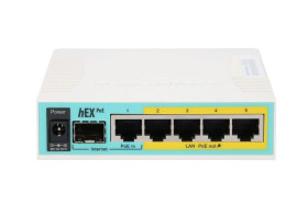 Router 5x RJ45 1000Mb/s, 1x SFP, 1x USB MikroTik hEX PoE