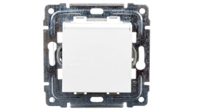 Dante Gniazdo Bryzgoszczelne Z/U Z Przesłonami Klapka Transparentna Białe 450439