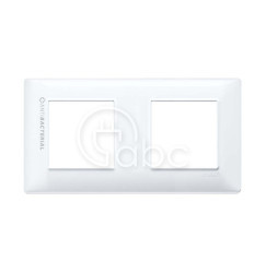 Ramka ozdobna Plana, 2+2M, White with antibacterial treatment, 14643.AB.01