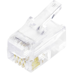 TruComponents 240068 Modular Plug, straight,4P4C RJ45