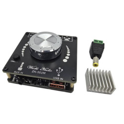 Wzmacniacz 2x50W ZK-502M Bluetooth USB AUX (stereo) KIT montażowy