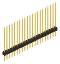 Pin header, 21 pole, pitch 2.54 mm, straight, black, 10046970