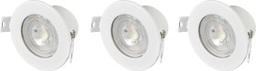Sygonix SY-6417586 Oświetlenie wewnętrzne LED Zestaw 3-elementowy ciepły biały do neutralnego białego LED LED 5.5 W biał