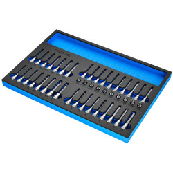 Bunker 29447 Resi-Torx, Hexagon, Multi-Tooth/Spline, Ribe Socket Set, 3/8&quot; Sq Dr