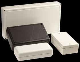 ABS case enclosure, 50 x 38 x 14 mm, black