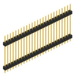 Pin header, 25 pole, pitch 2.54 mm, straight, black, 10056870