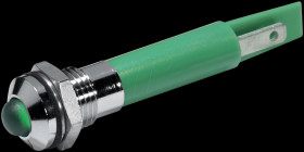 19510431 LED signal light, 5 mm, green, 230 V, outdoor recessed, Ø8 mm, 5