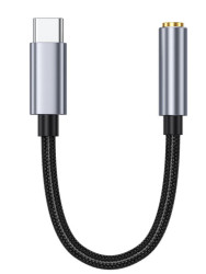 ADAPTER PRZEJŚCIÓWKA WTYK USB-C NA GNIAZDO JACK 3,5 AUDIO 14cm (ZLUSB-USBC2AUDIO)