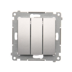 SIMON54 srebrny mat. DW31.01/43 Łącznik potrójny