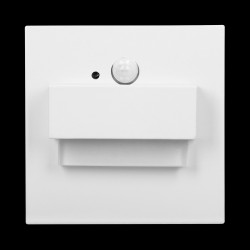 TRACO LED 1 5W oprawa schodowa podtynkowa 12VDC 30lm 3000K biała czujnik ruchu i zmierzchu OR-OS-6165LR3/W