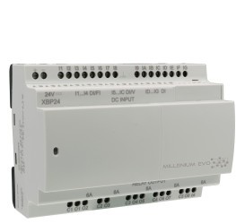 Sterownik programowalny PLC Crouzet Millenium Evo 16 (cyfrowe) 8 RS485 Cyfrowe Przekaźnik RJ45, SMTP, SSL, TCP, UDP,