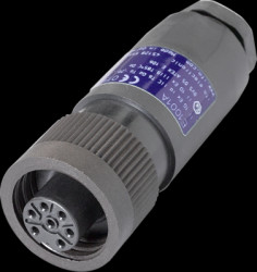 Jack, RD24, 7 pole, screw connection, straight, E1001A