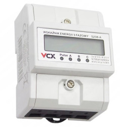 Licznik Energii Elektrycznej Wskaźnik 3-Fazowy Trójfazowy 230V 5(100)A VCX