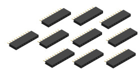 Opencircuit Female header 10 pin - 2.54mm - 10 pcs