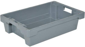 BRB Lagertechnik 1658386 Pojemnik obrotowy do sztaplowania nadaje się na żywność (D x S x W) 600 x 400 x 200 mm szary 1