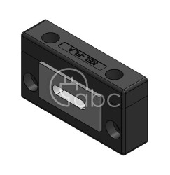 Rama przepustowa do płaskich przewodów KEL-FL A, na 1 moduł FT-1, czarna, 46100