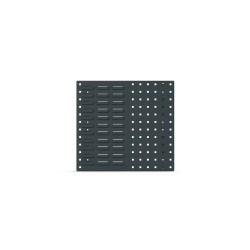 Szafka z panelami ażurowymi głębokość 19mm szerokość 495mm wysokość 457mm Antracytowy szary Stal Bott